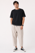 Pantalon léger pour homme, coupe décontractée, avec taille élastiquée - Ludger