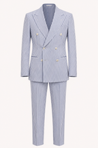 Costume homme à rayures bleu clair, style méditerranéen - Emil