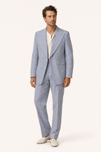 Costume homme à rayures bleu clair, style méditerranéen - Emil