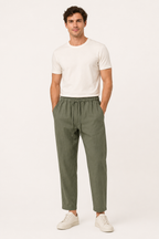 Pantalon lin léger homme coupe confortable polyvalent casual et formel – Matteo