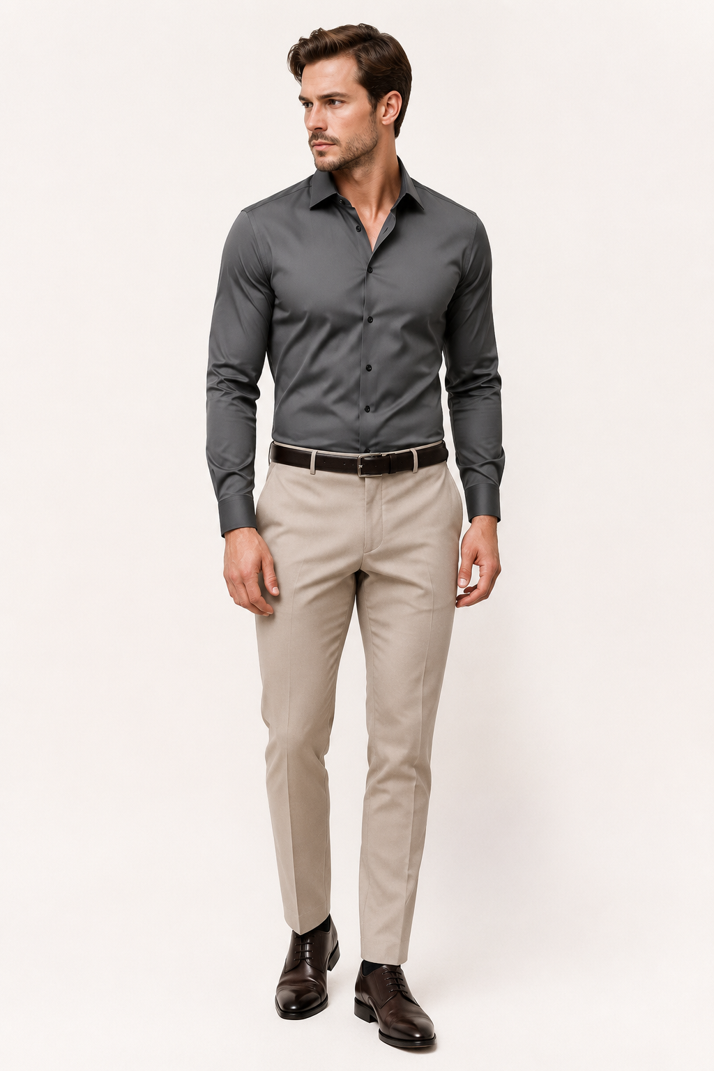 Chemise habillée pour homme, manches longues, col classique et coupe ajustée - Friedrich