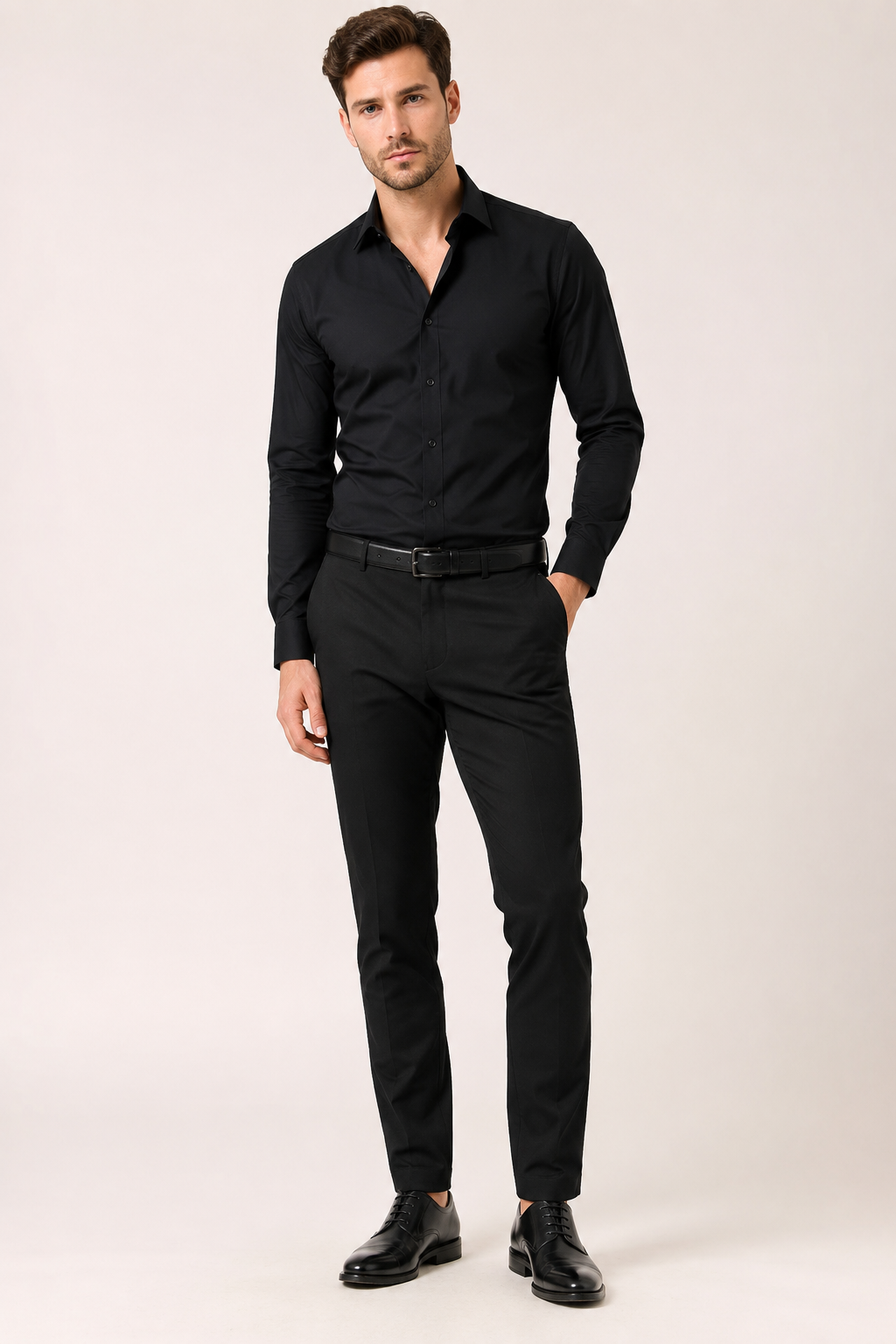 Chemise habillée pour homme, manches longues, col classique et coupe ajustée - Friedrich