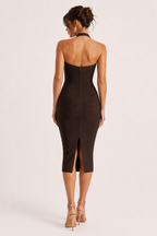 Robe bandage élégante à col licou - Erika