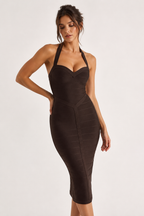 Robe bandage élégante à col licou - Erika