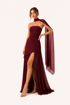 Robe de mariée élégante et longue avec fente haute - Sabine