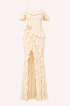 Robe élégante à volants pour invitée de mariage - Gisela