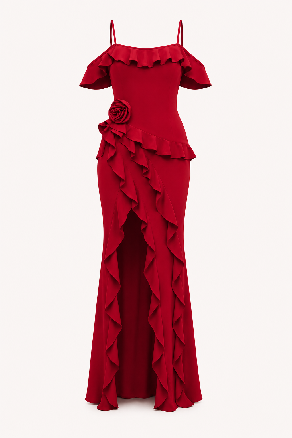 Robe élégante à volants pour invitée de mariage - Gisela