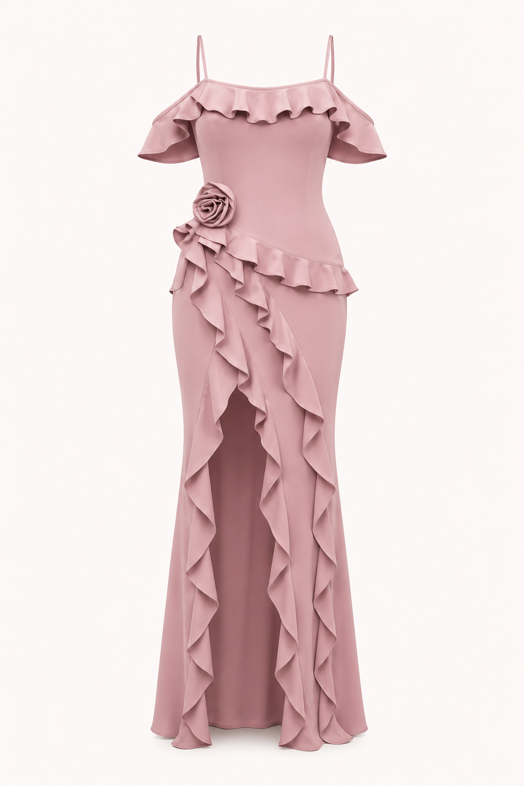 Robe élégante à volants pour invitée de mariage - Gisela