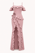 Robe élégante à volants pour invitée de mariage - Gisela