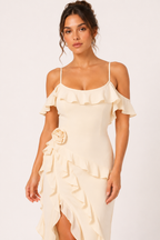 Robe élégante à volants pour invitée de mariage - Gisela