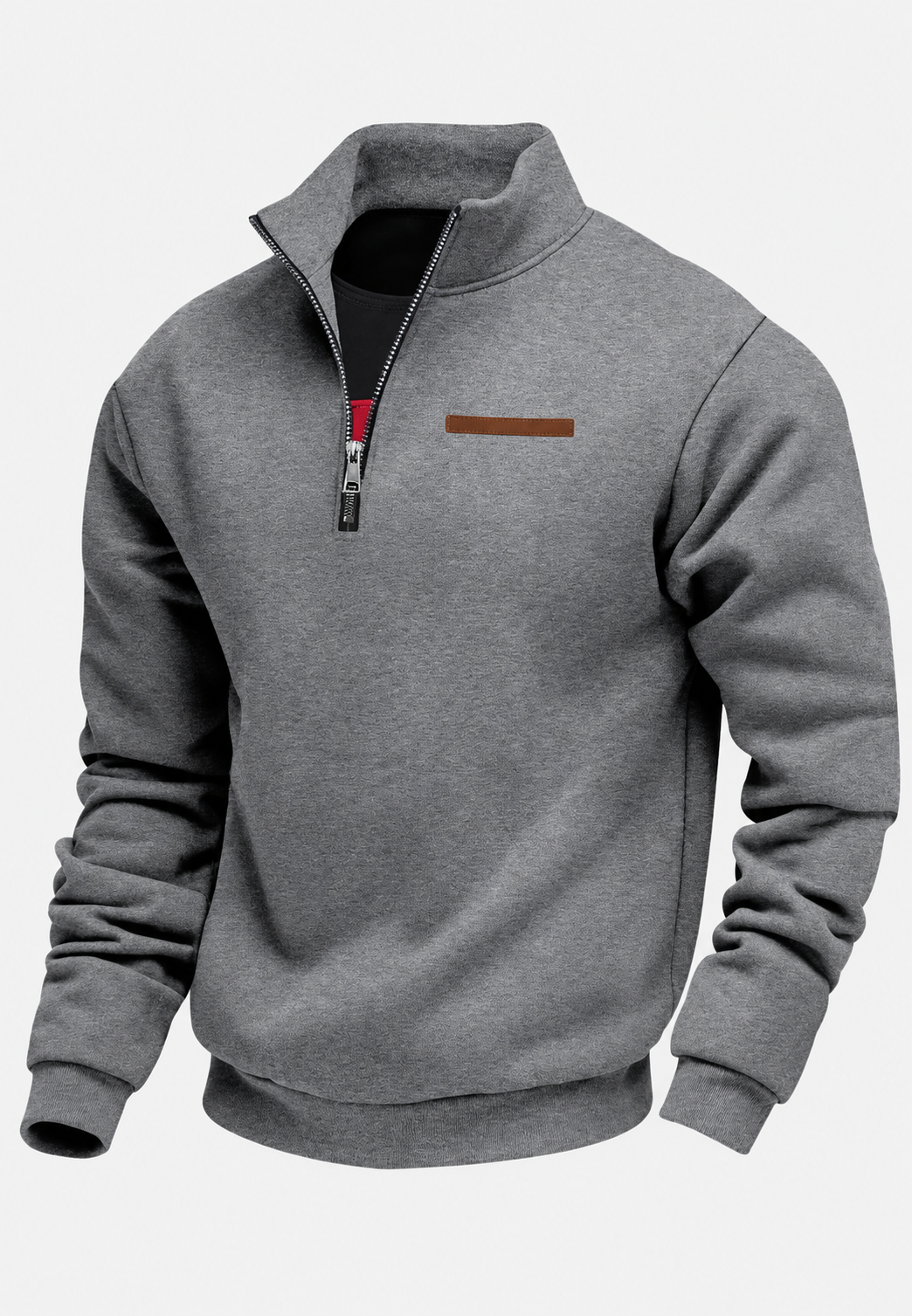 Sweat homme demi-fermeture éclair automne col montant - Nereo