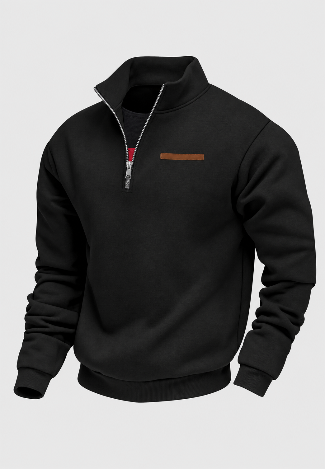 Sweat homme demi-fermeture éclair automne col montant - Nereo