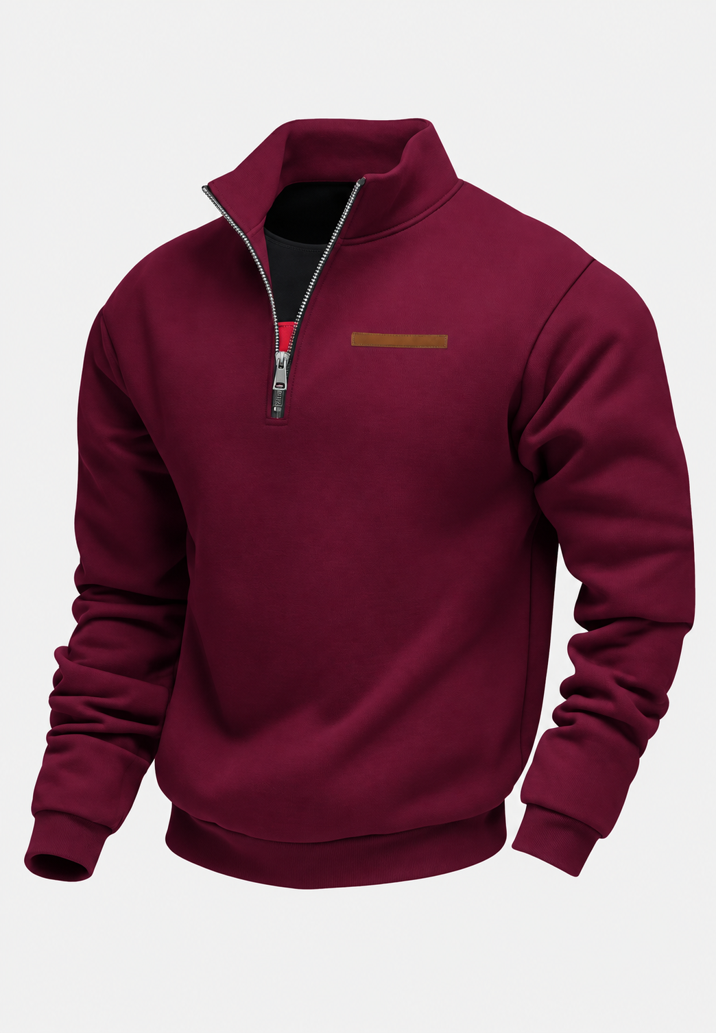 Sweat homme demi-fermeture éclair automne col montant - Nereo