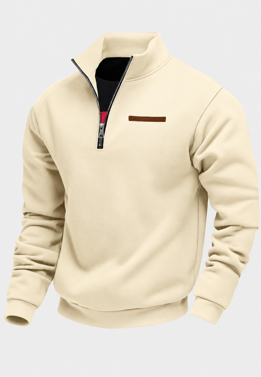 Sweat homme demi-fermeture éclair automne col montant - Nereo