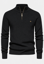 Pull homme demi-zip col montant manches raglan maille - Aurel