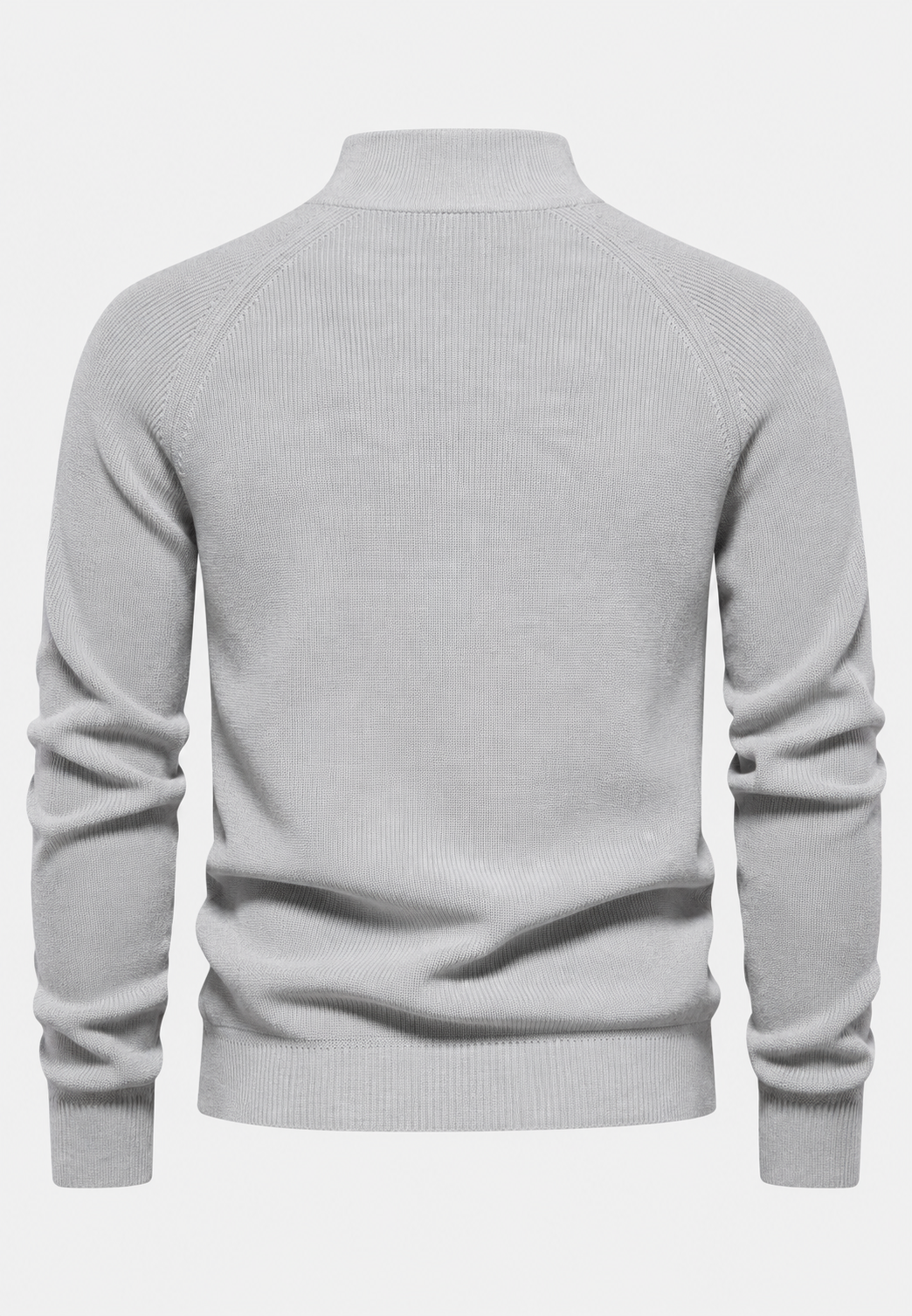 Pull homme demi-zip col montant manches raglan maille - Aurel