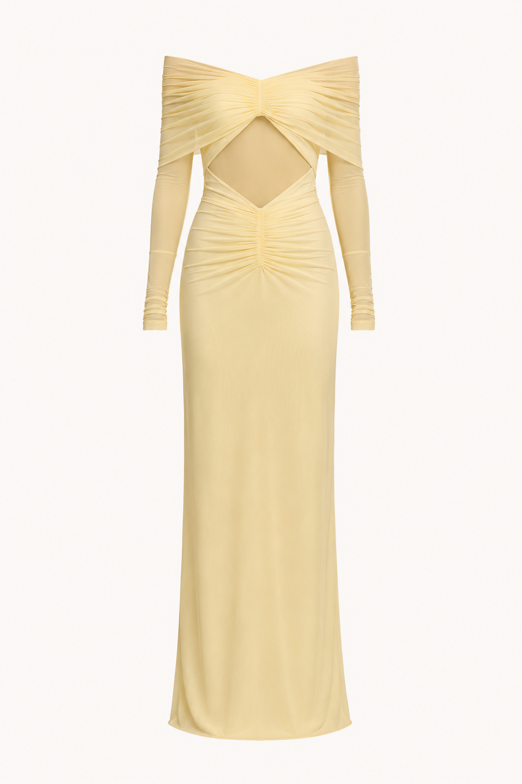 Robe longue mariage dos nu fente avant soirée élégante - Helene