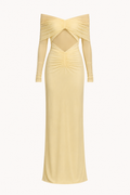 Robe longue mariage dos nu fente avant soirée élégante - Helene