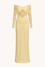 Robe longue mariage dos nu fente avant soirée élégante - Helene