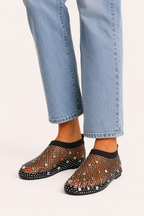 Chaussures plates pour femme en maille avec strass - Silja
