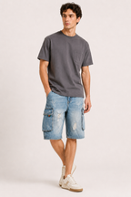 Short en jean cargo pour homme - Dietmar