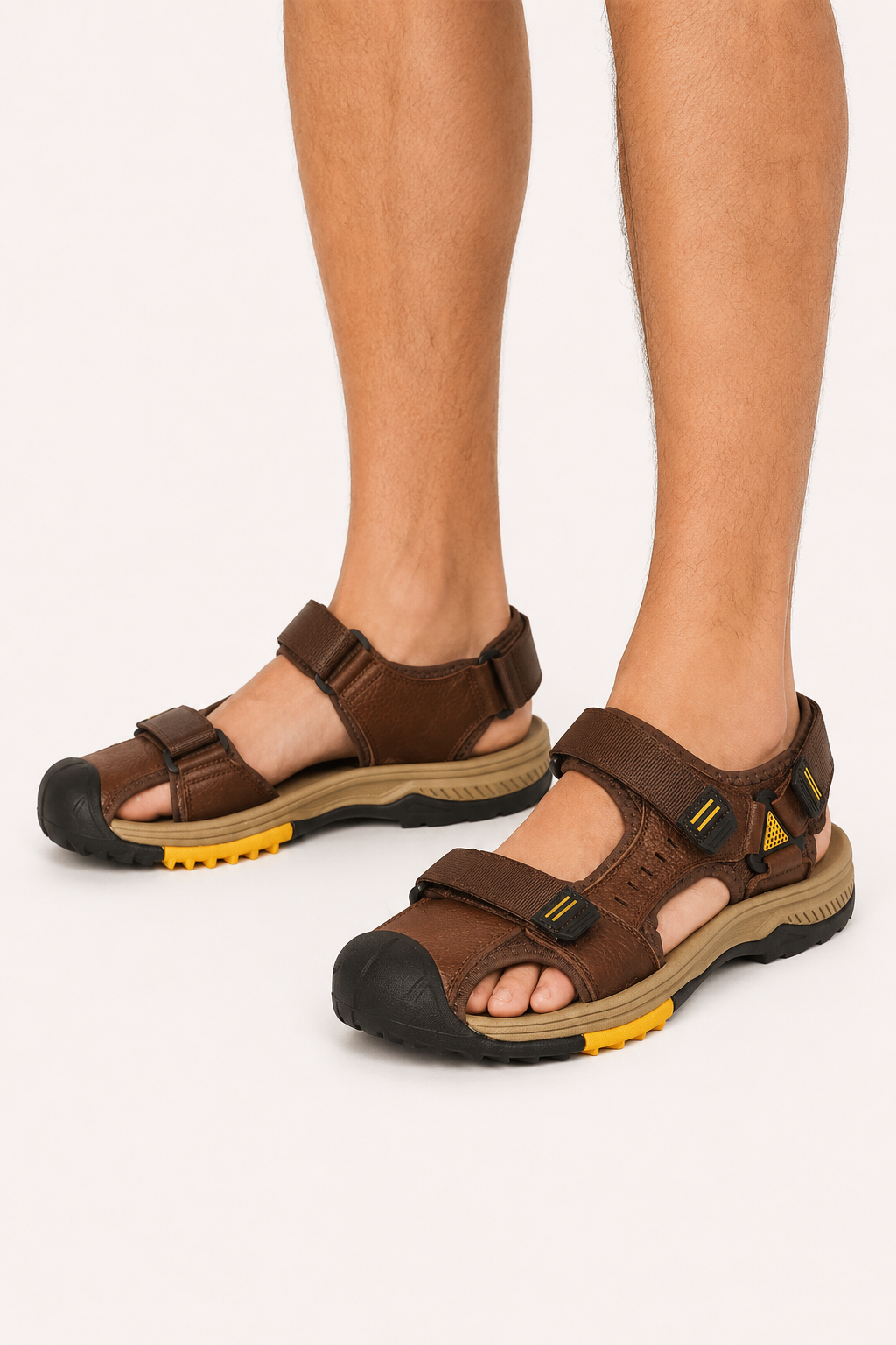 Sandales trekking homme bout fermé sangles réglables semelle antidérapante outdoor - Falko