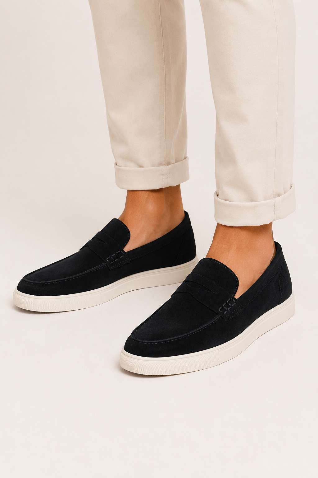 Mocassins homme semelle sneaker bout arrondi confort bureau et quotidien - Konrad