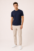 T-shirt homme à manches courtes, coupe ajustée et col rond - Lukas