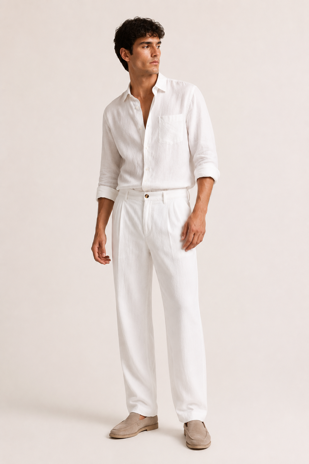 Pantalon de costume pour homme, coupe ample et jambe droite - Benedikt
