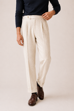 Pantalon de ville décontracté pour homme, coupe ample, jambes droites et deux pinces - Ewald