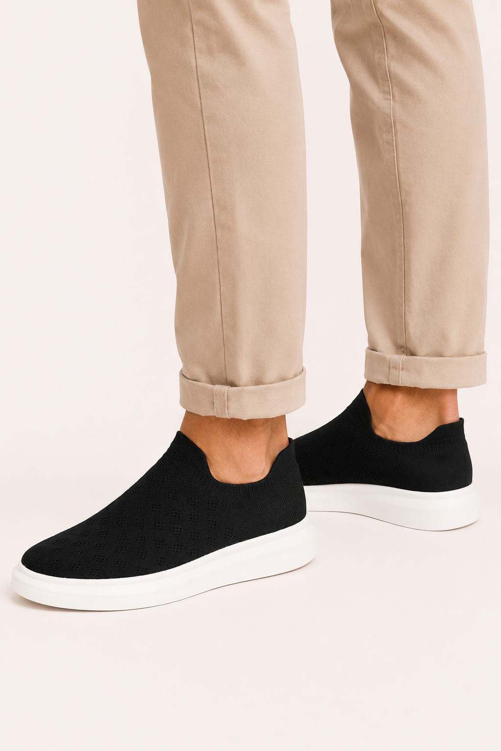 Chaussures slip-on pour homme en tricot extensible, au design respirant - Armando