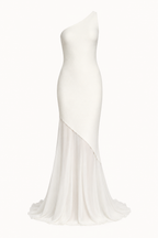 Robe longue et élégante à une épaule pour une invitée à un mariage - Birgit