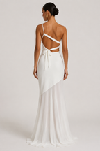 Robe longue et élégante à une épaule pour une invitée à un mariage - Birgit