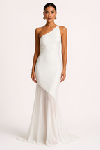 Robe longue et élégante à une épaule pour une invitée à un mariage - Birgit