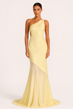 Robe longue et élégante à une épaule pour une invitée à un mariage - Birgit