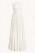 Robe longue de soirée plissée sans bretelles pour femme - Tomiris