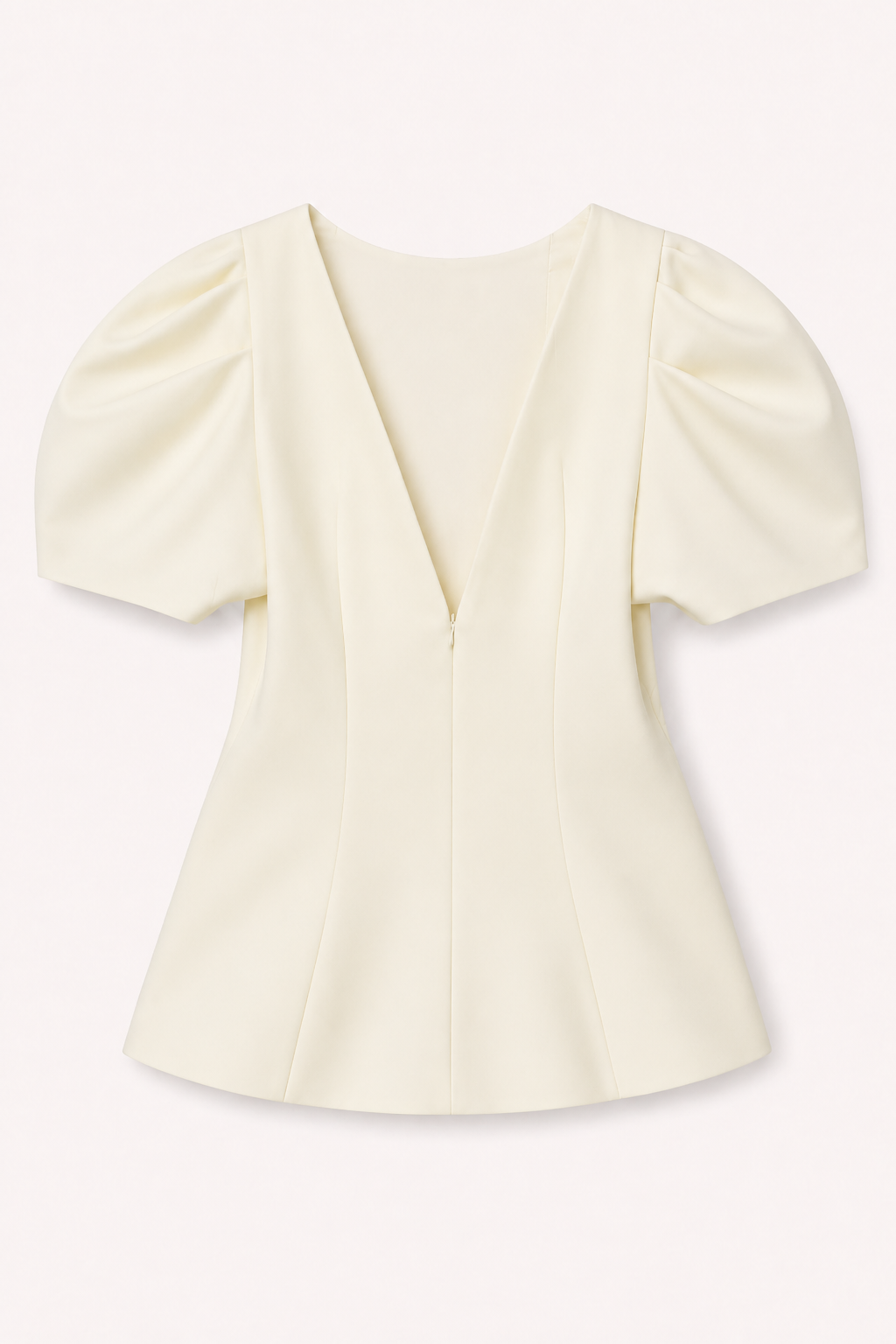 Blouse femme à encolure en V, à pois et à manches bouffantes - Romy