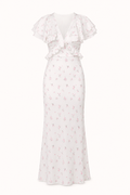 Robe midi fleurie volants épaulettes décontractée estivale - Hedda