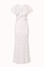 Robe midi fleurie volants épaulettes décontractée estivale - Hedda
