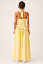 Robe longue été dos nu corsage ajusté confortable - Lotte