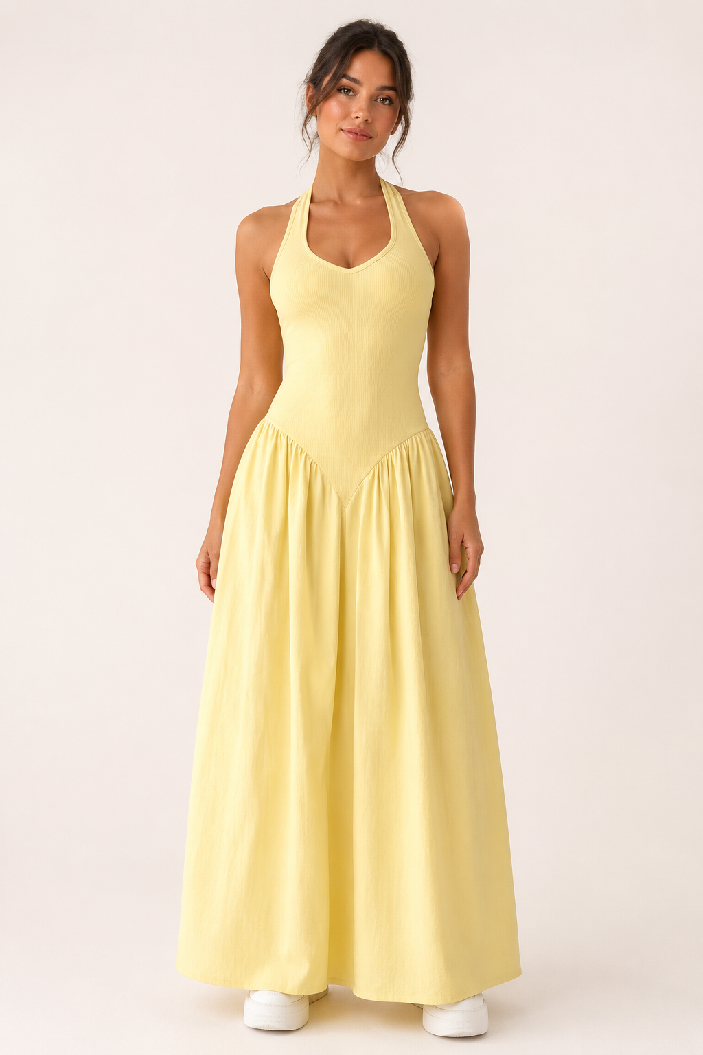Robe longue été dos nu corsage ajusté confortable - Lotte
