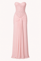 Robe longue soirée corset ajusté noir sophistiquée - Klara