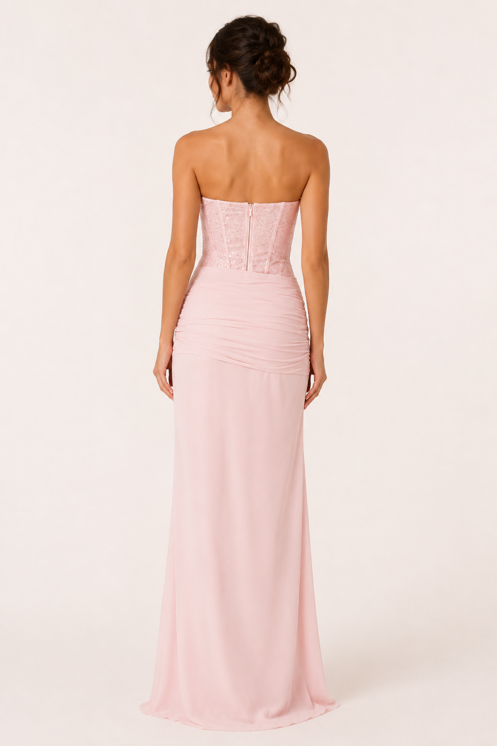 Robe longue soirée corset ajusté noir sophistiquée - Klara