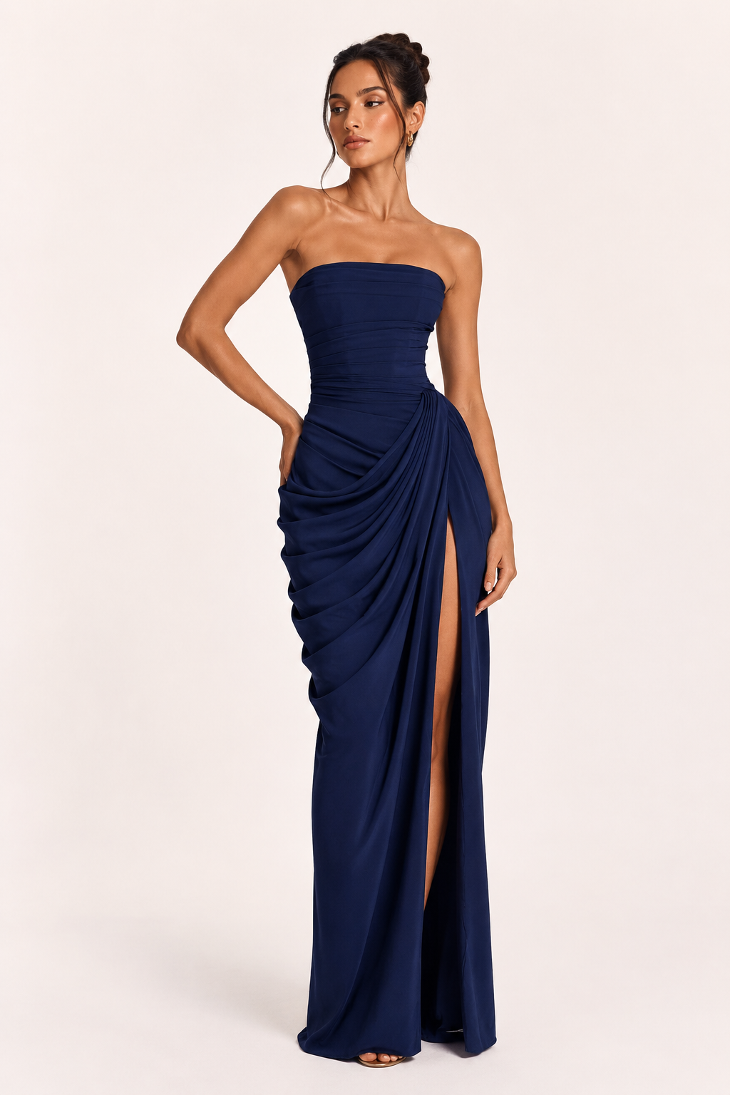 Robe longue élégante fente latérale soirée gala mariage - Ottilie