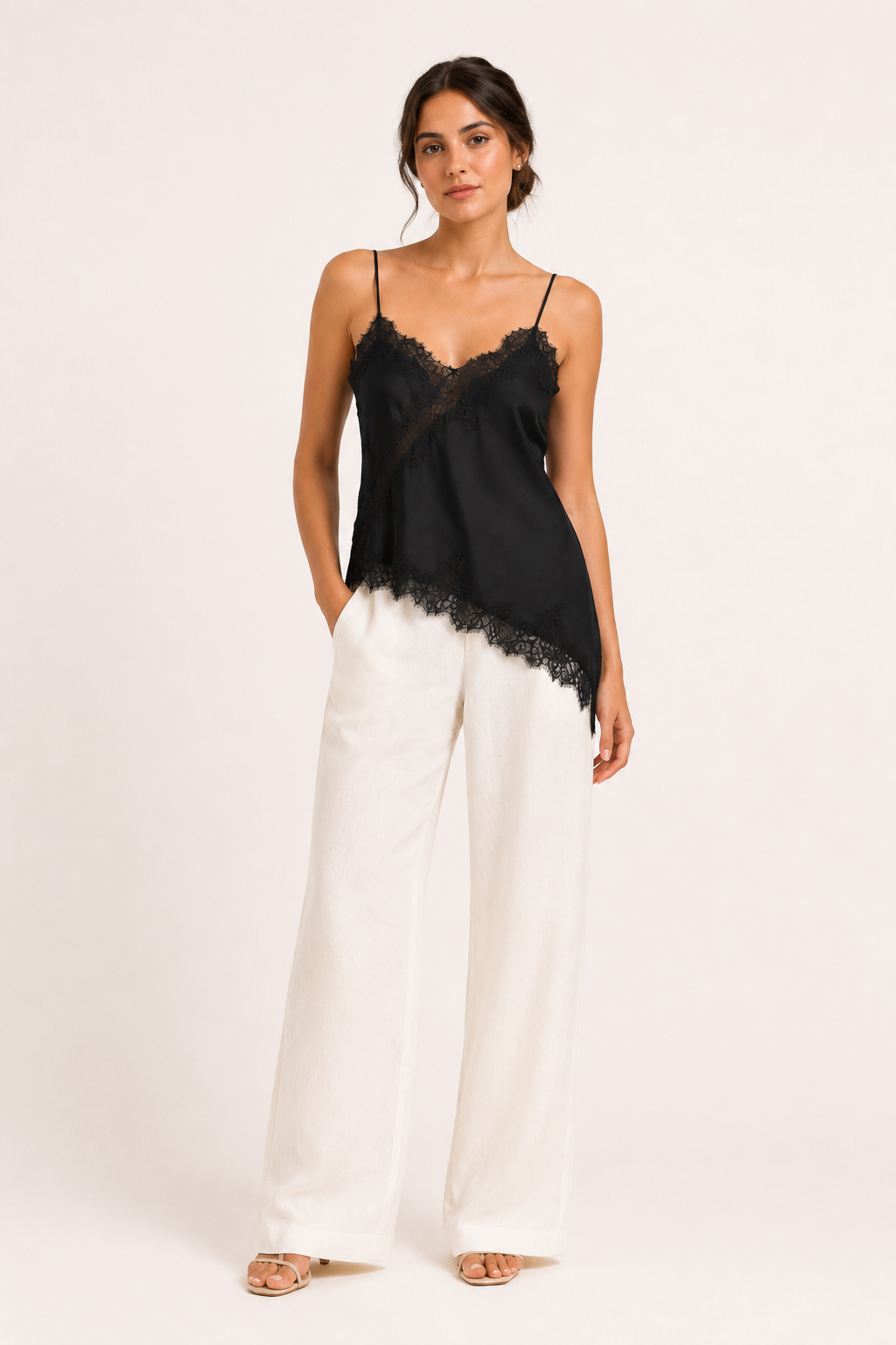 Top de lingerie pour femme en dentelle à fines bretelles - Bruna