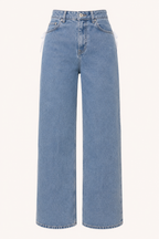 Jean femme taille haute, coupe droite, style décontracté - Lena