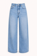 Jean pour femme à taille haute et coupe large - Mileidy