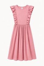 Robe longue pour femme à volants aux épaules et jupe ample - Helena
