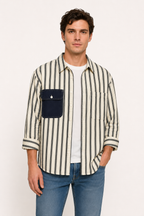 Chemise rayures homme style côtier décontractée légère - Bastian