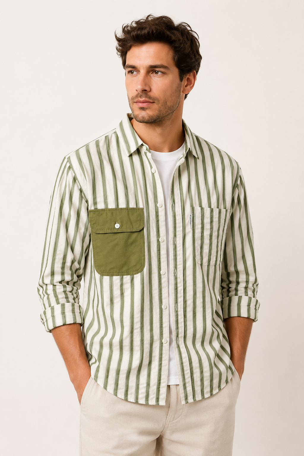Chemise rayures homme style côtier décontractée légère - Bastian